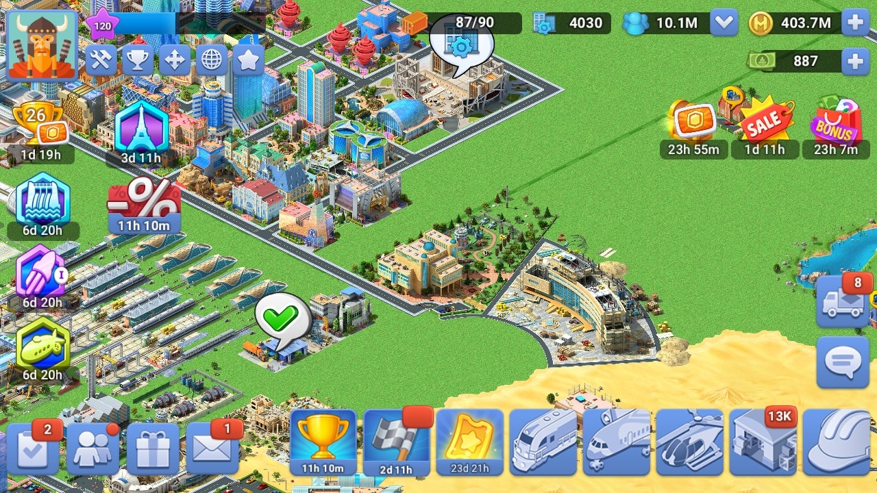 Megapolis #10 daily gameplay : Reaching 400 million coins