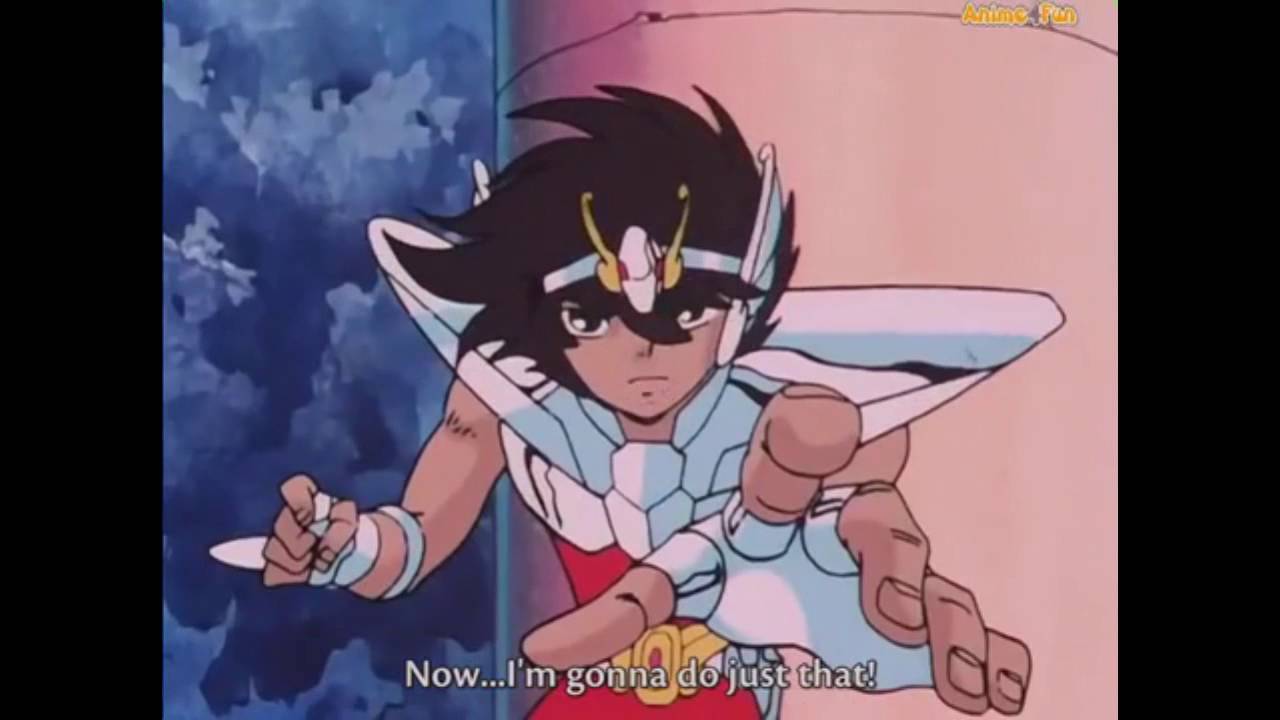 saint seiya =beat up by seahorse=