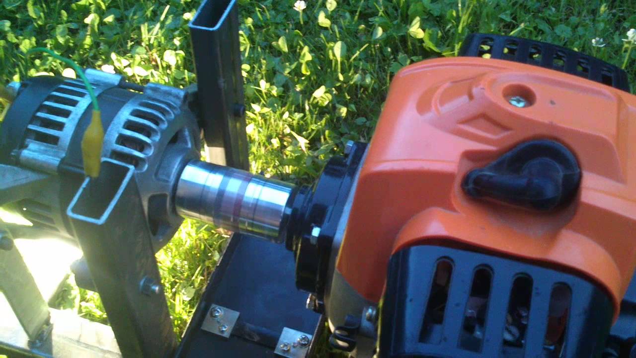 Testy agregatu 12V (weed eater engine power generator)