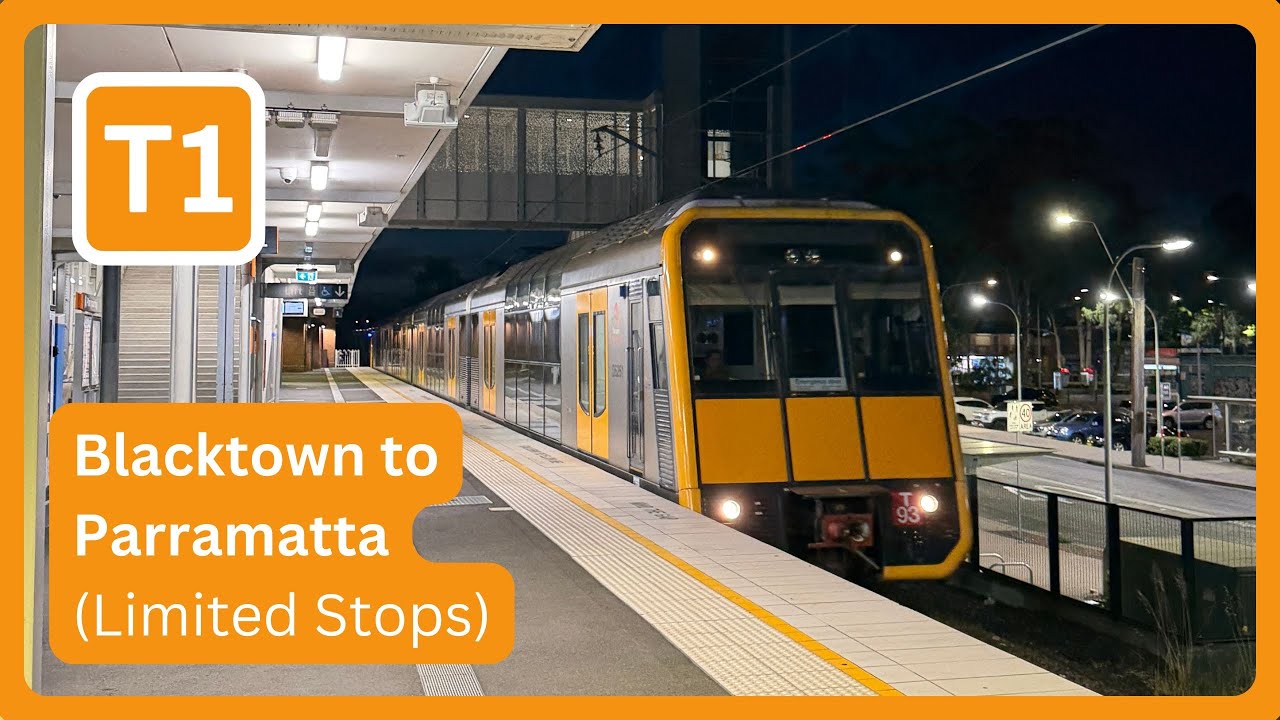 Tangara T Set Ride - Blacktown to Parramatta - T1 Western Line