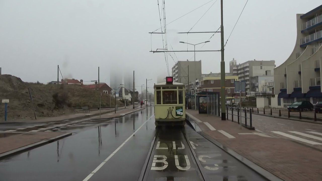 HTM tramlijn 1 Scheveningen Noorderstrand - Delft Tanthof | regen | GTL8 3125 | 2017