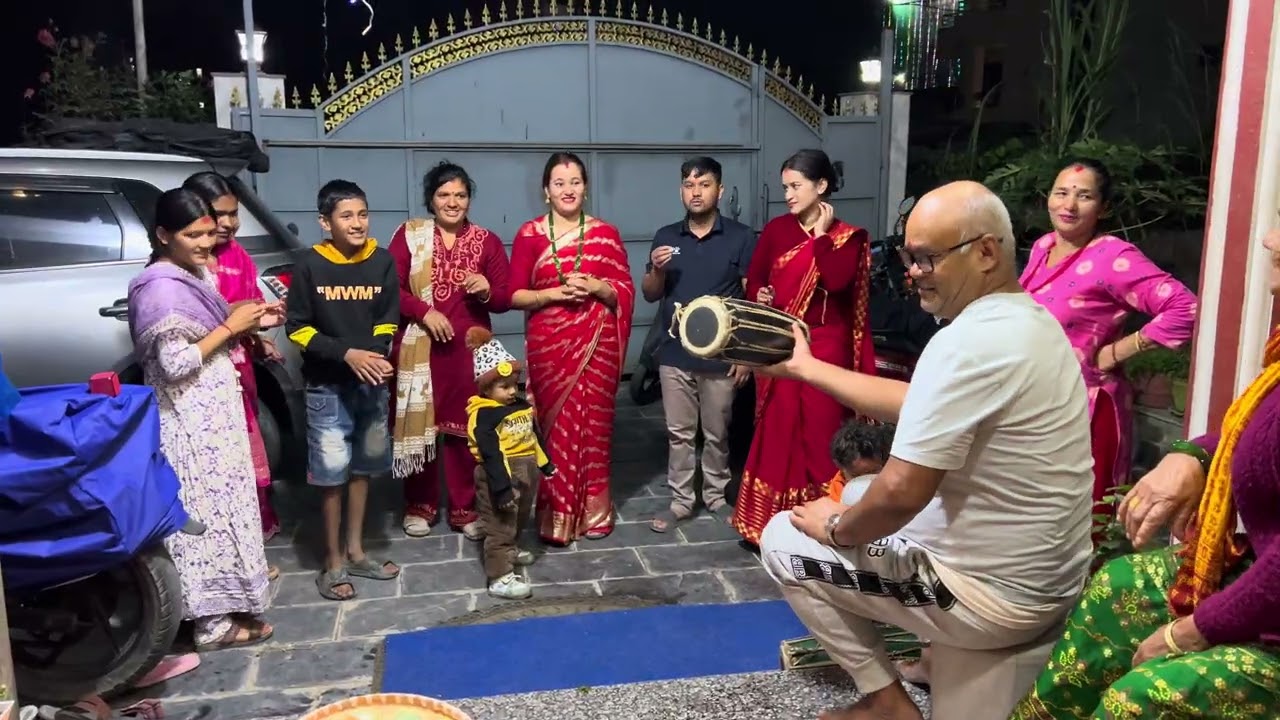 Deusi-Bhailo with my cousins, brothers, and sisters at home😎