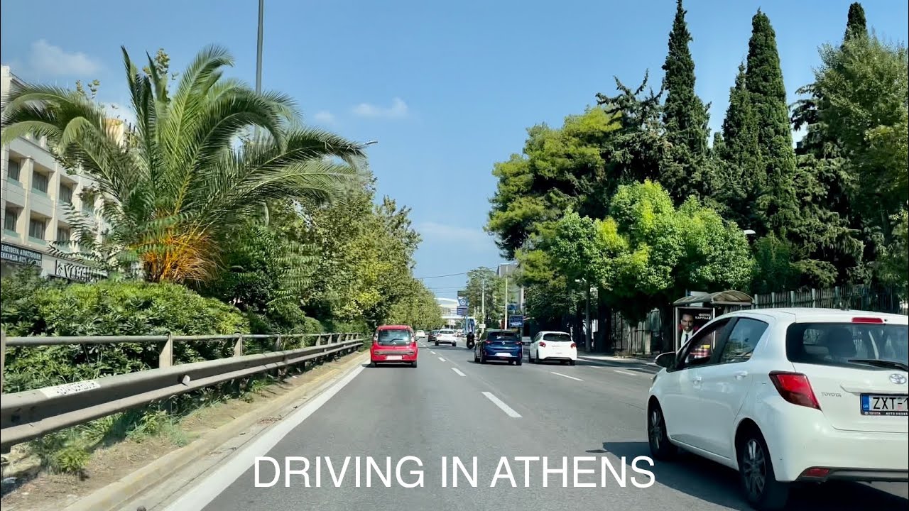 Driving in Athens | Agia Paraskevi to Kifisia | via Kleisthenous | 4K HDR
