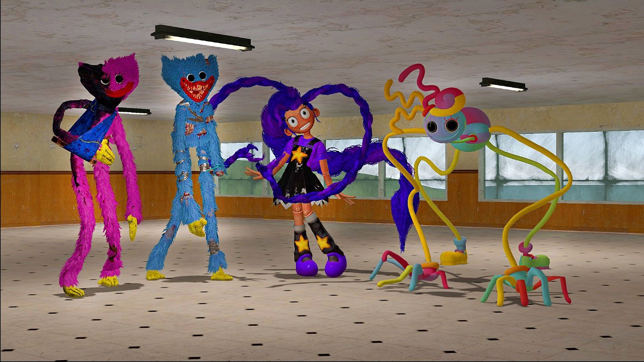 Surviving Mommy longlegs rainbow,  huggy kissy &  LILY LOVEBRAIDS Poppy Playtime | Garry's Mod