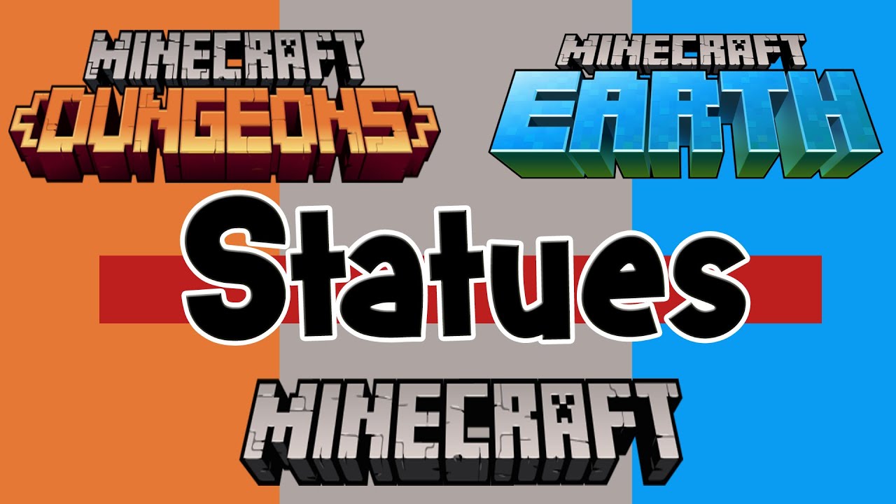 Minecraft Statue, Minecraft Earth Builds, Minecraft dungeons Mobs - PS4, Xbox, Switch, PC, Pocket