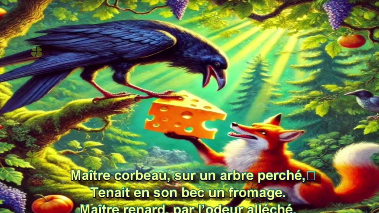 Apprendre le Français par la poésie. B1-B2. /  Le corbeau et le renard
