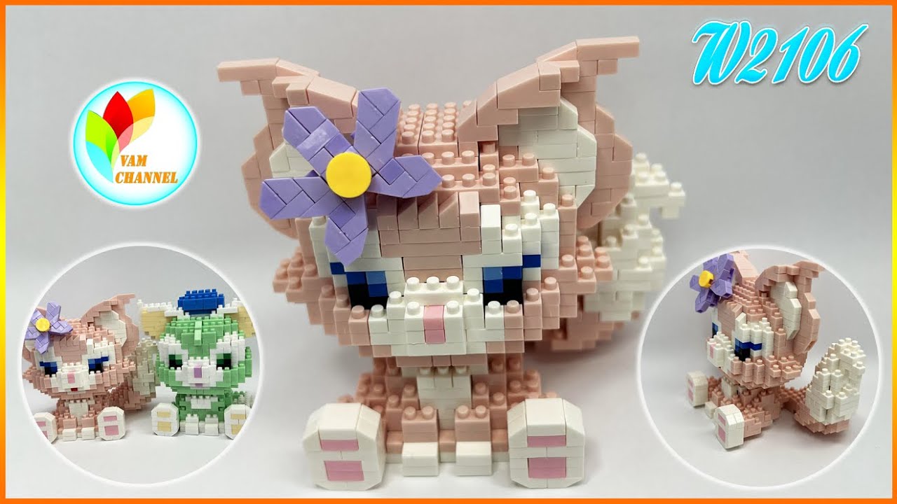 [Unbox & Review] Lego Super Small - Micro Brick - Lego Lắp Cáo Mèo Hồng Siêu Chi Tiết W2106