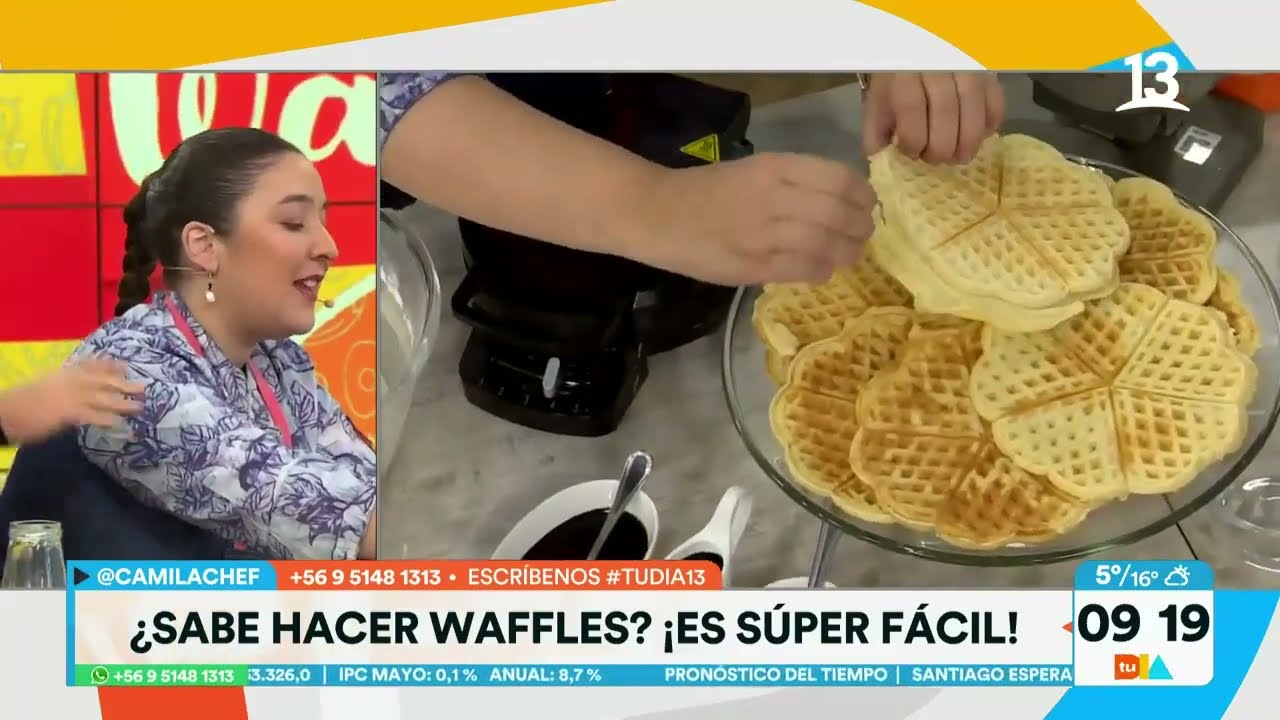Wafles caseros: Cami chef explica exquisita receta. Tu Día, Canal 13