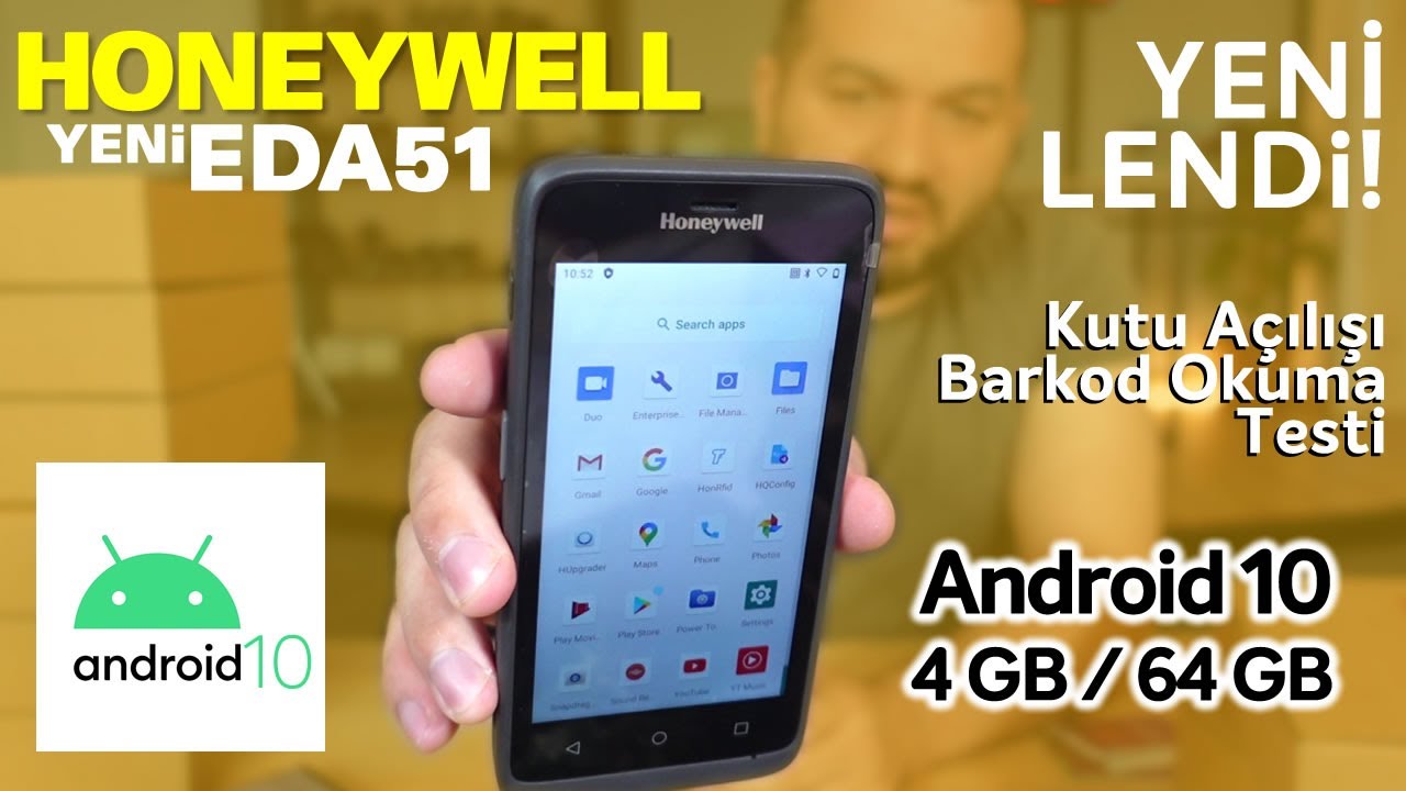 YENİ Honeywell EDA51 Android 10 4-64 geldi | İşte KUTU AÇILIŞI / Unboxing ve Barkod Okuma Testi /