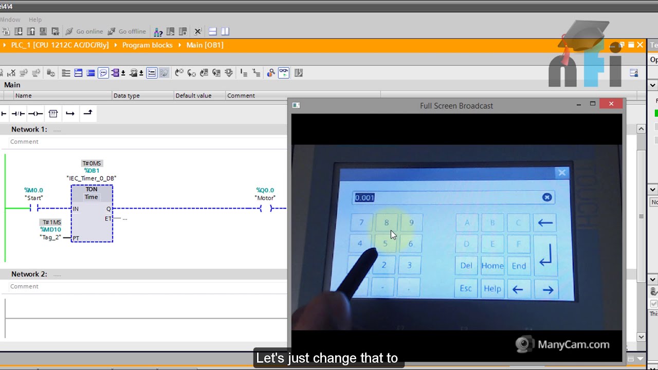 Siemens KTP 400 - How to use Numeric field on HMI screen?