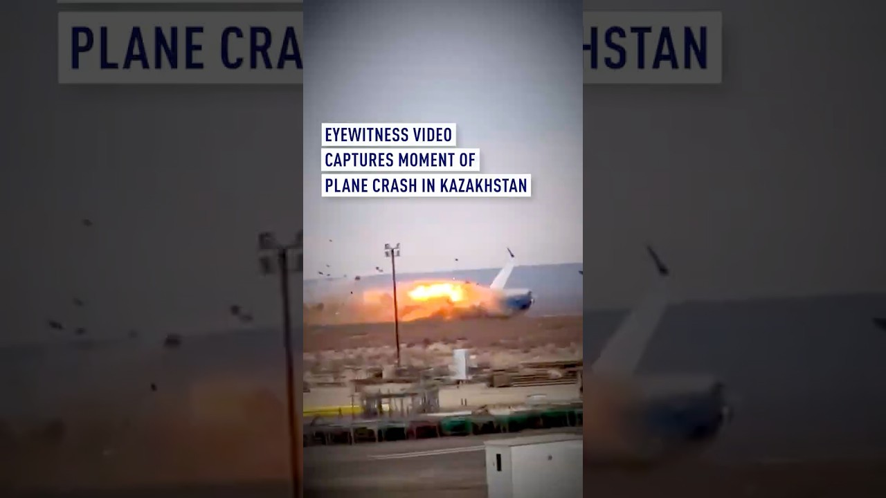 UGC footage shows moment Azerbaijan Airlines passenger plane crashes in Kazakhstan