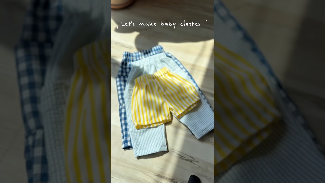 Upcycling men&rsquo;s shirts into baby pants! New video up now! #upcycle #sewing