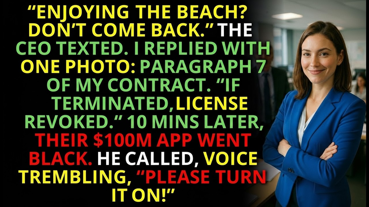 CEO Fired Me on Vacation – I Revoked the License and Blacked Out His $100M App 💼