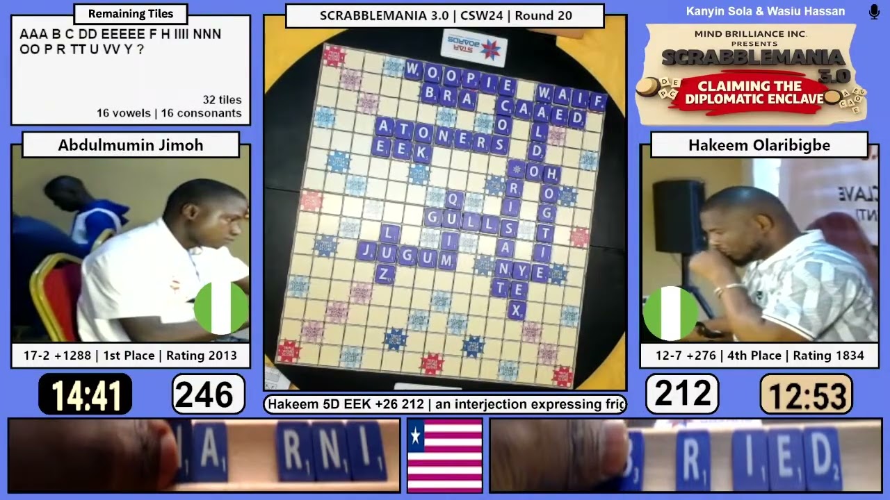 Abdulmumin Jimoh vs Hakeem Olaribigbe | Scrabblemania 3.0 R20 | 