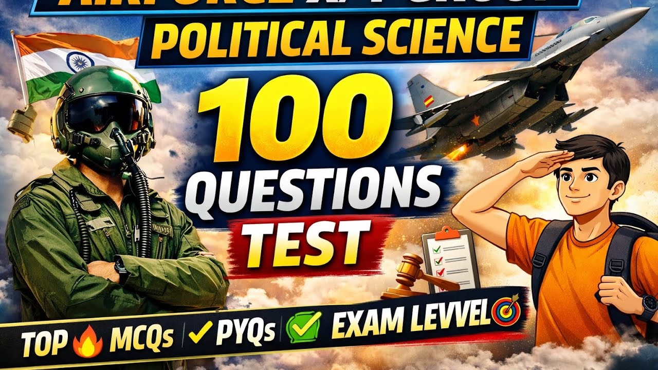 Airforce Exam 2026 Political Science Test | 100 PYQ + MCQ | Full Practice