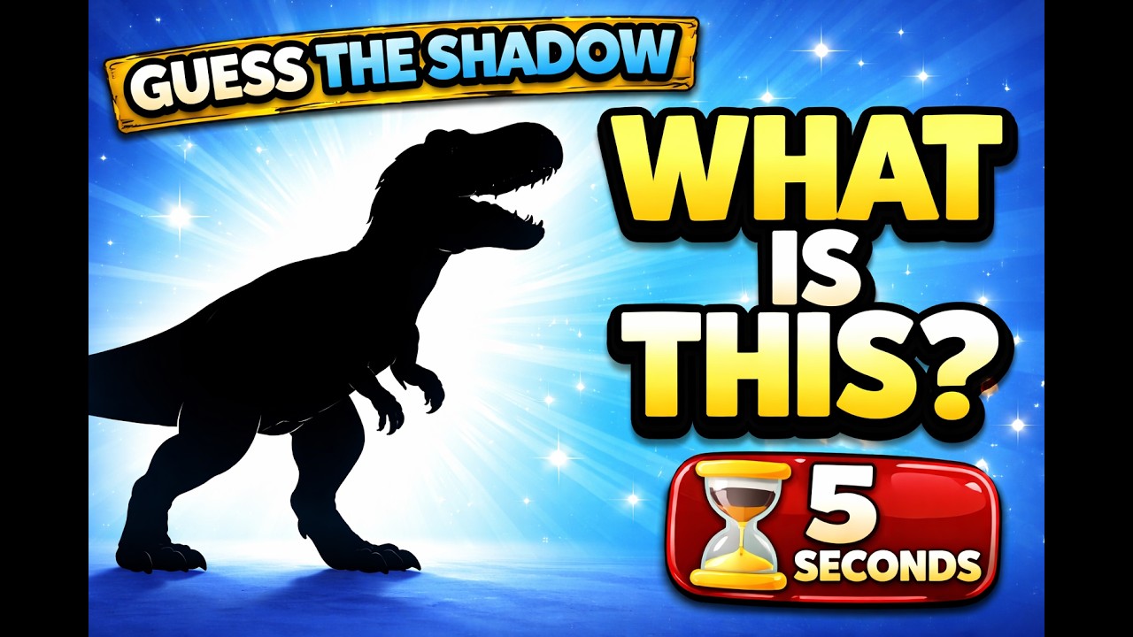 Guess the Shadow! 🦖 Only Smart Kids Can Get 5/5 #brainpuzzles