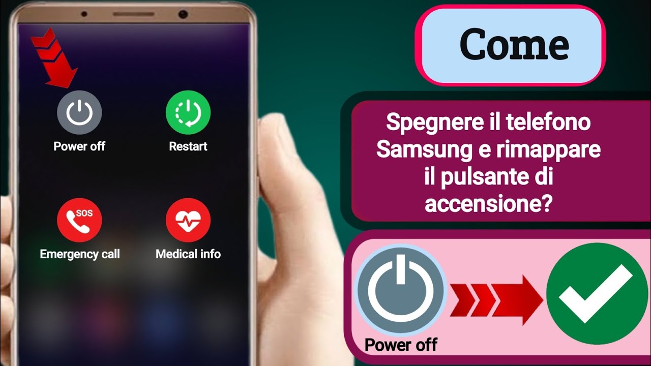 Come spegnere il telefono Samsung e rimappare il pulsante di accensione?
