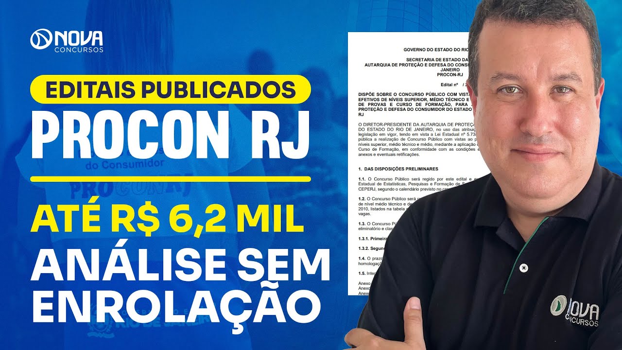 Concurso PROCON RJ 2026: Análise Completa do Edital + Como se Preparar 🔔