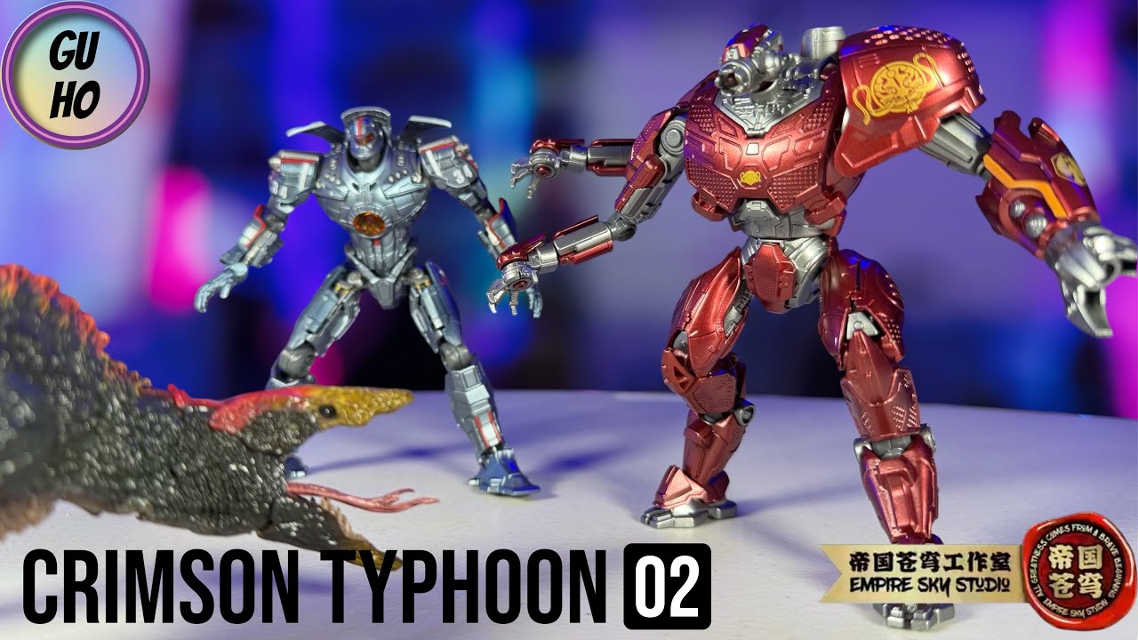 🦾 CRIMSON TYPHOON 02! Un incre&iacute;ble Jaeger escala Hiya Toys | Empire Sky Studio | Model Kit