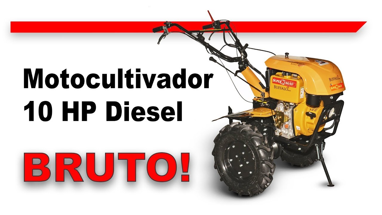 Motocultivador Diesel 10 HP BRUTO!   Desempacotando