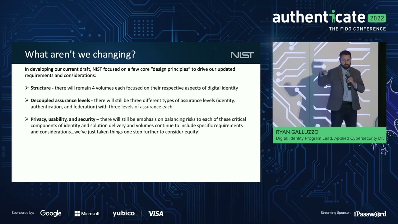 Authenticate 2022: Update on NIST's digital identity guidelines