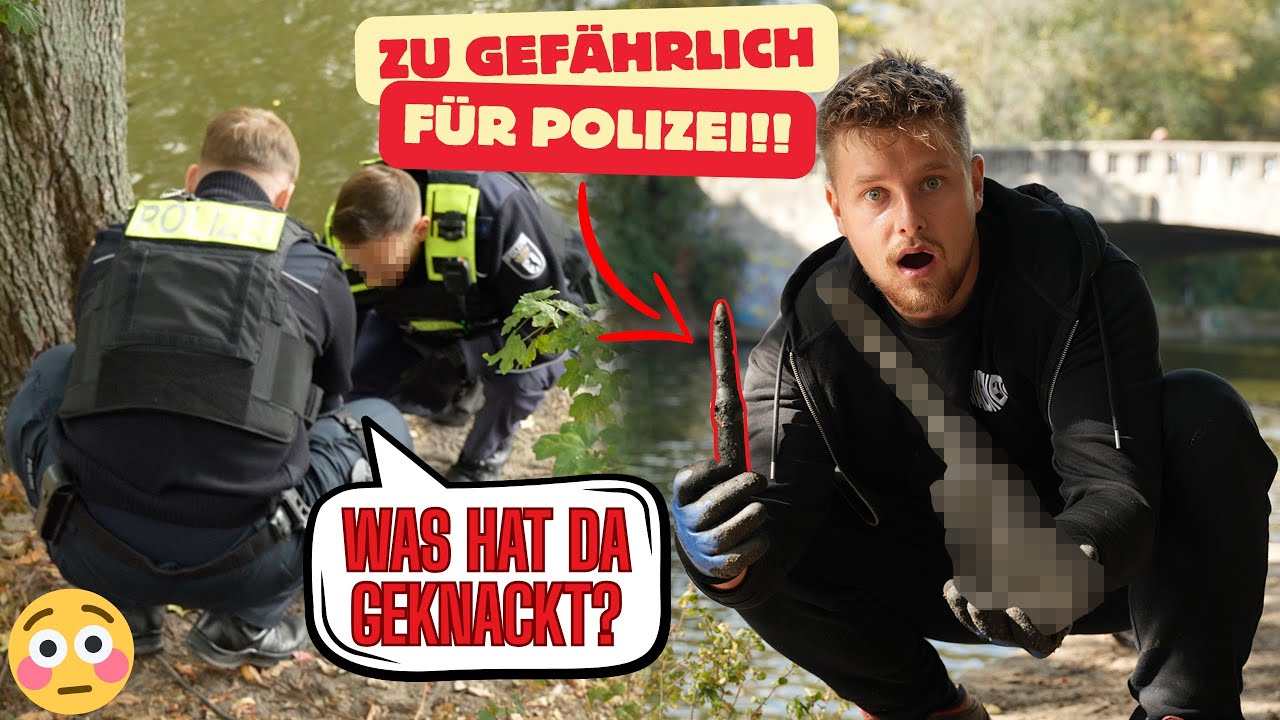 ZU GEFÄHRLICH für die POLIZEI!! 🤯😳 / Magnetfischen mit Gebrüder Lange