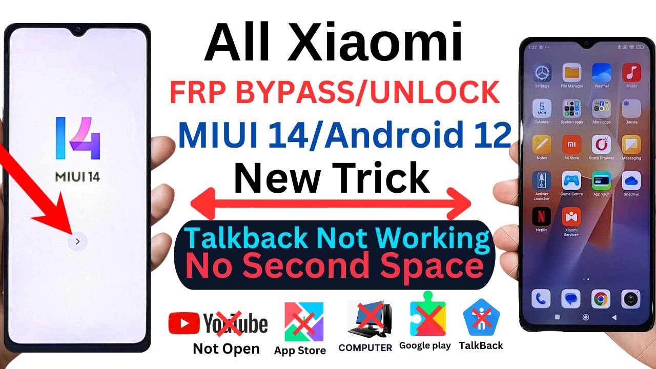 All Xiaomi/Redmi/Poco FRP Bypass MIUI 14/Android 12 100% Working (Without Pc) Mi Google Ac Remove