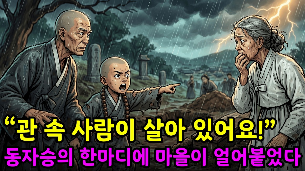 “관 속 사람이 살아 있어요!” 천재 5살 동자승의 한마디에, 마을 사람들이 관을 열고 모
