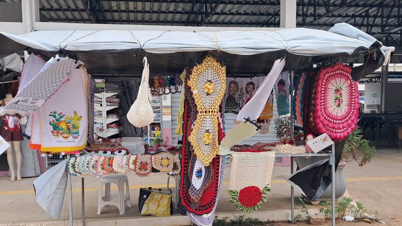 Segundou com crochê na feira, vou expor na semana do Natal, será que foi bom?