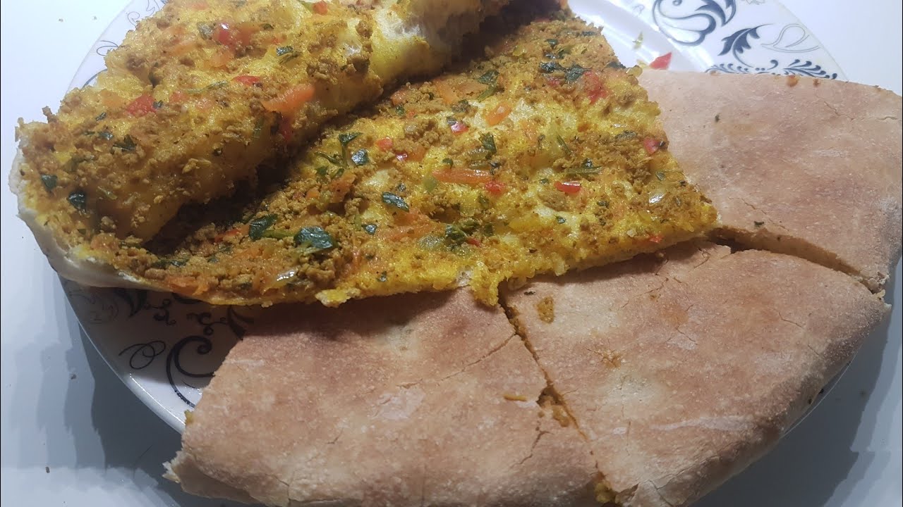 Heerlijke marokkaanse gevulde brood met gehakt en groenten uit de oven/lkhobz m3amer diyal lferan
