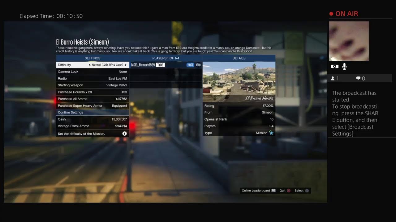 MS13_Mrmach1969's Live PS4 Broadcast