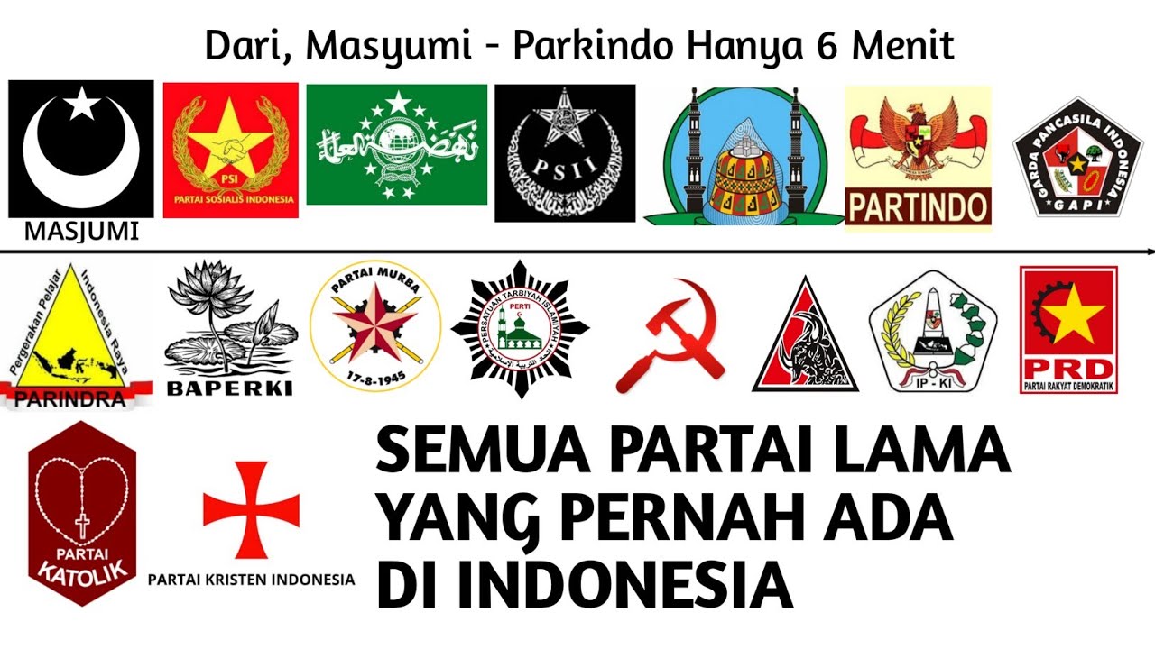 Semua Partai Lama yang Pernah Ada di Indonesia &ndash; Dari Masyumi sampai Parkindo