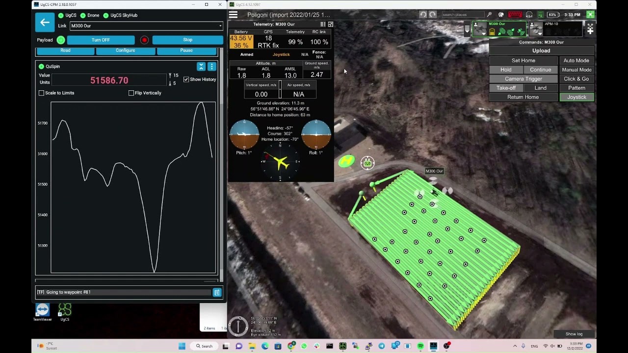 MagNIMBUS realtime data during drone flight