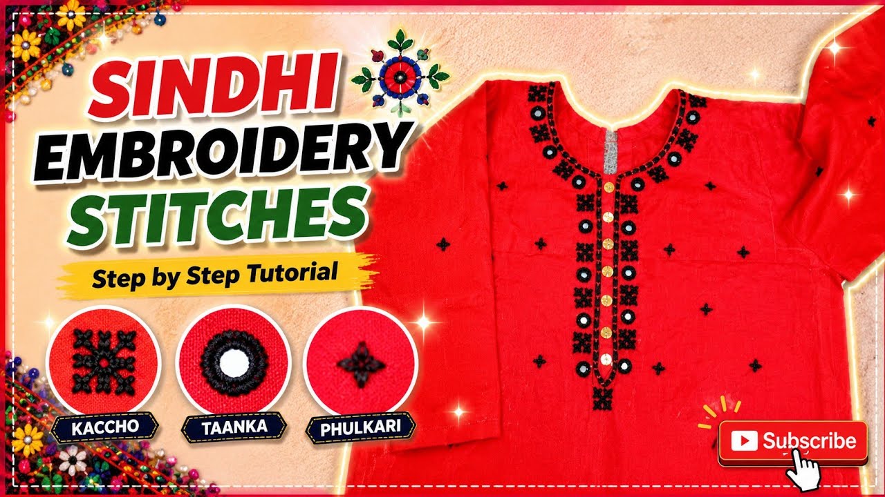 Sindhi embroidery stitches| Sindhi booti tanka | Sindhi hand embroidery |  #sindhitanka