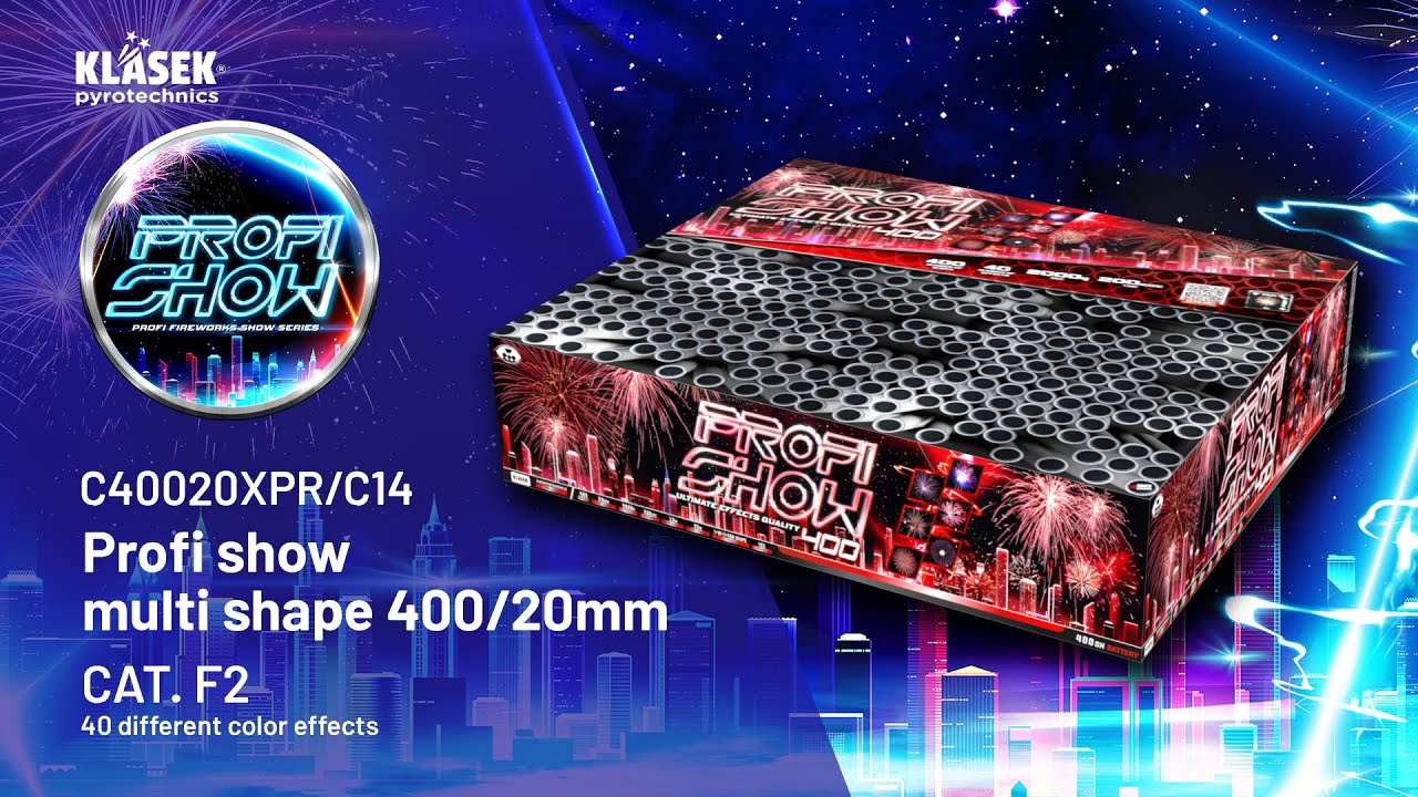C40020XPR/C14 Profi show multi shape 400/20mm | Klasek pyrotechnics