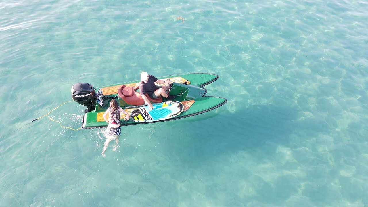 The SuperNano In action during sea trial - Catamaran, Personal Watercraft