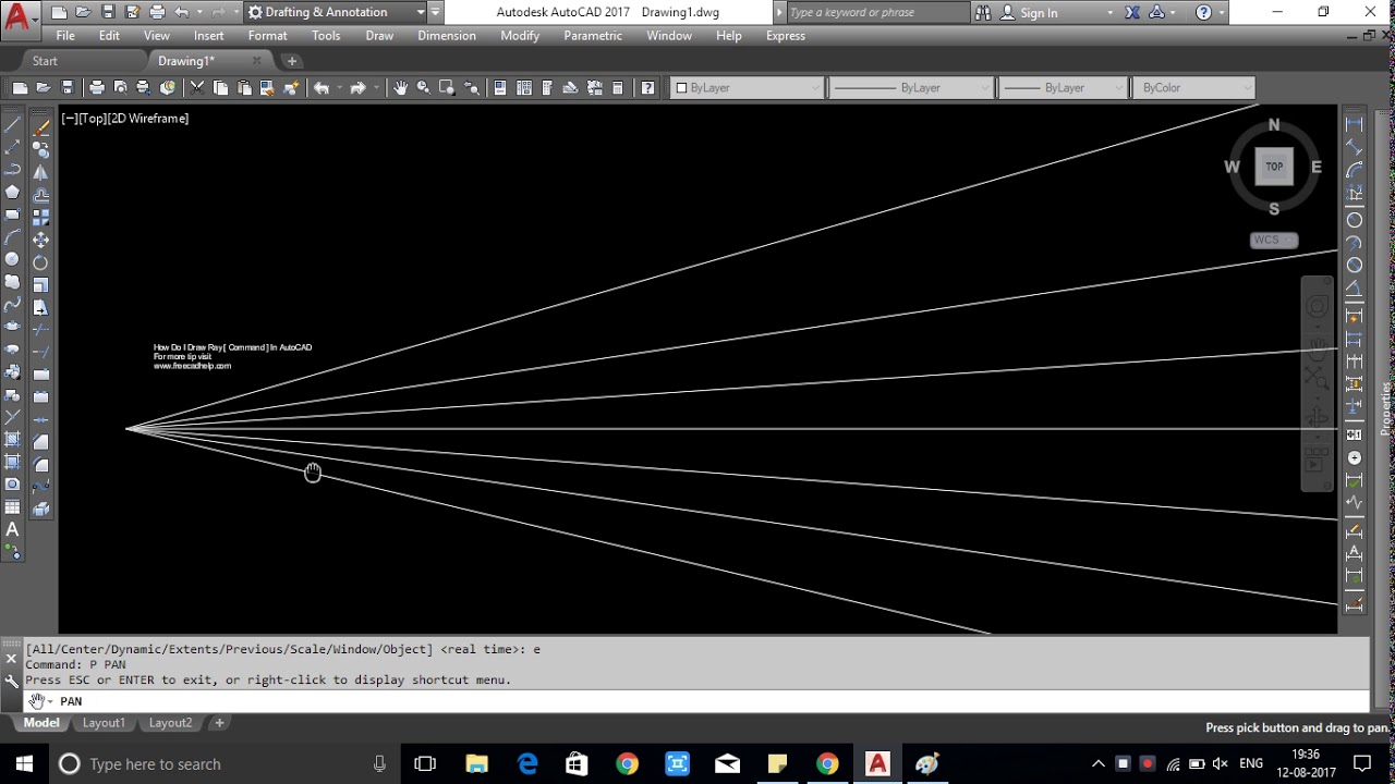 How Do I Draw Ray  Command  In AutoCAD