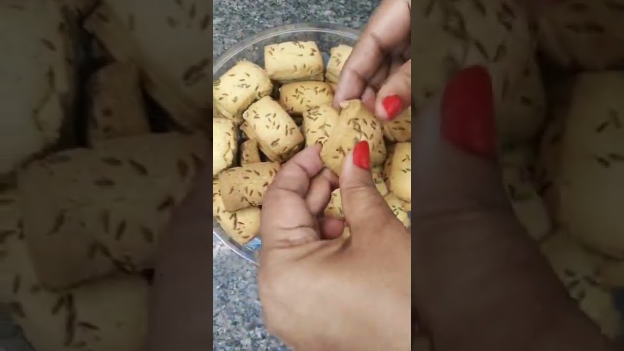 Chai Time with Jeera Biscuit Jeera Cookies Salty Cookies #shorts #foodvlogs