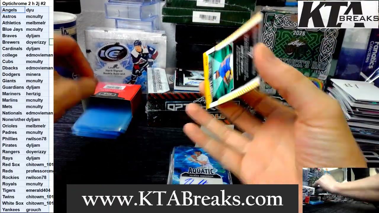 #2 - Pick Your Team break - Leaf Optichrome baseball 4 box break - 2 hobby 2 jumbo