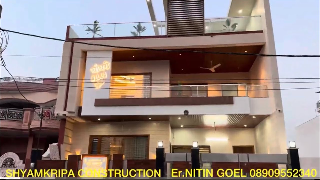 Completed 200 sq mtr  with 32 feet Front Luxury Villa in Defence Meerut  Er. Nitin Goel 08909552340