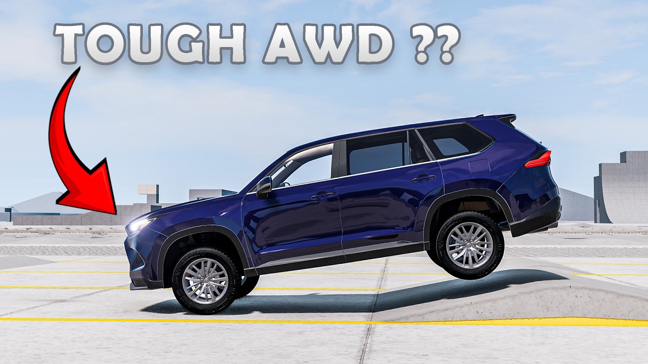 BeamNG Drive Suspension Test &ndash; Toyota Grand Highlander | Family SUV vs Harsh Terrain!