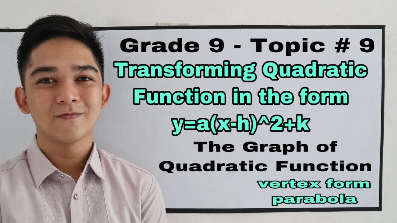Transforming Quadratic Function in the form y=a(x-h)^2+k  ( Graph, Table of Values & Vertex Form )