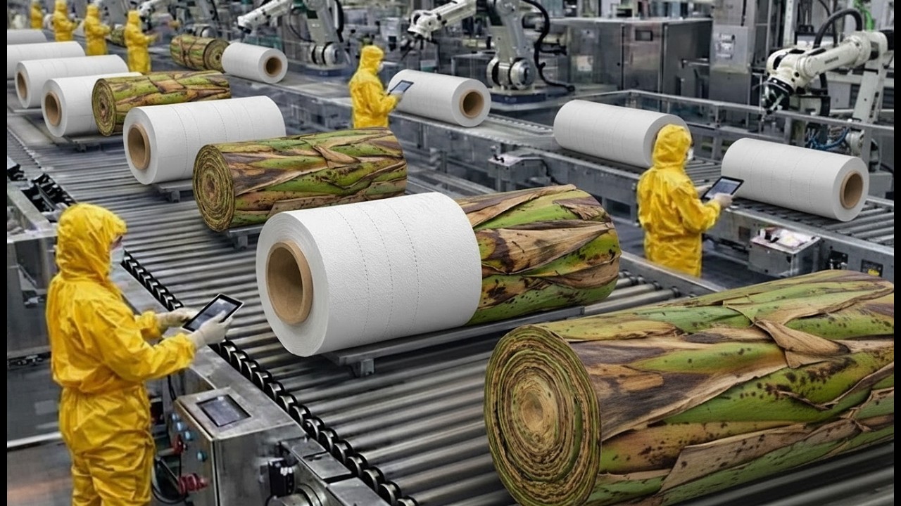Inside a US Toilet Paper Factory – How Wood Pulp Becomes Soft Tissue Rolls (Full Process)