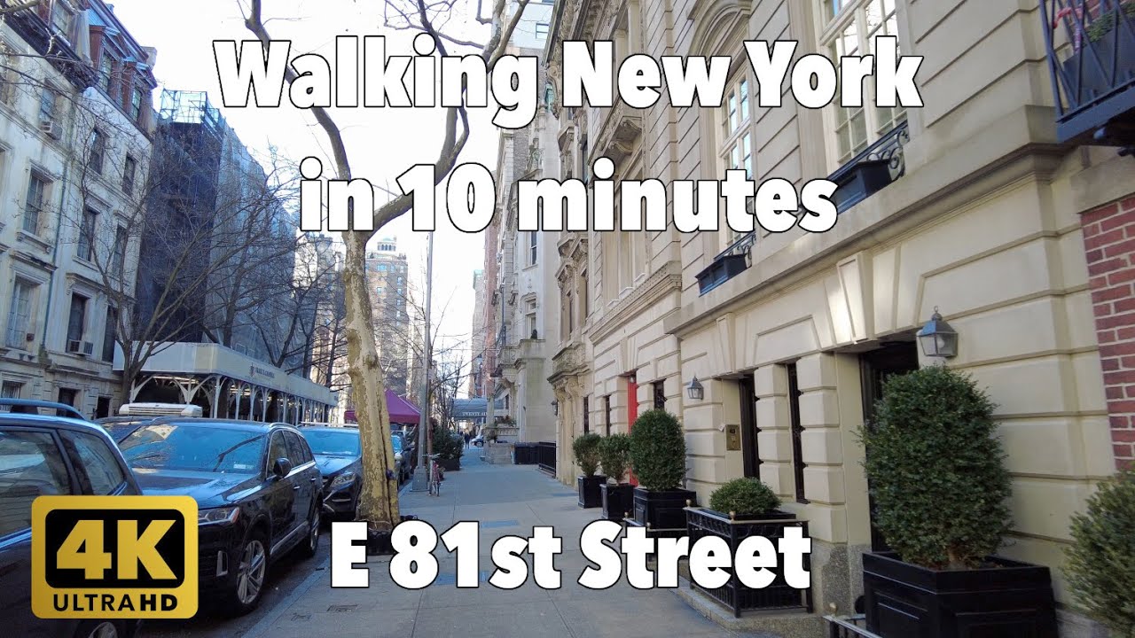 【4K】Walking New York #178 | East 81st Street | From 5th Ave to 2nd Ave | Upper East Manhattan