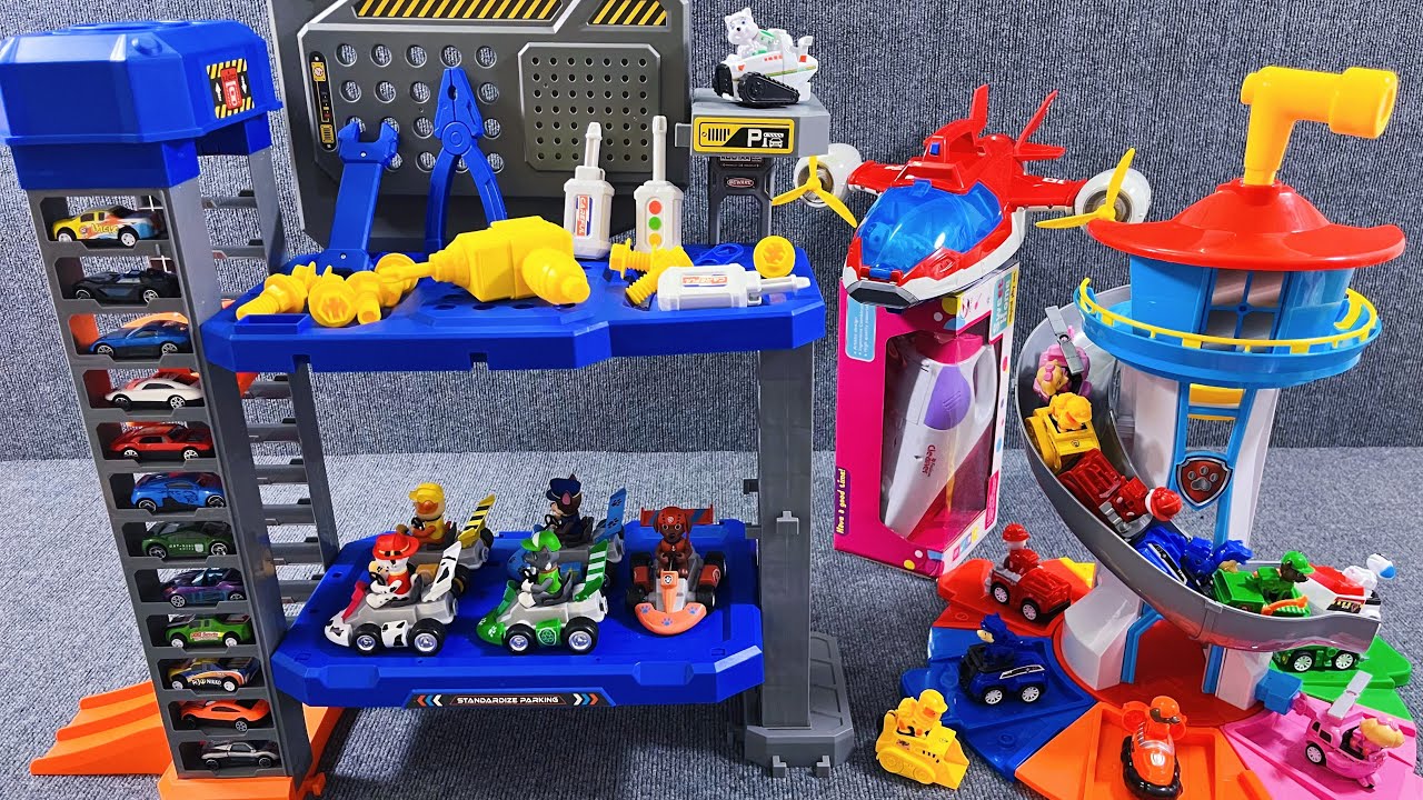 14 Minutes Satisfying with Unboxing，Cool car repair station and Paw Patrol ASMR | Review Toys