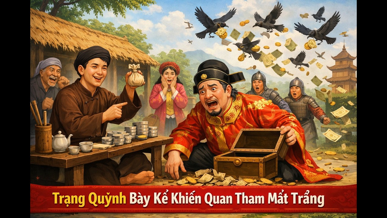 Trạng Quỳnh Bày Kế Khiến Quan Tham Mất Trắng Một Vố