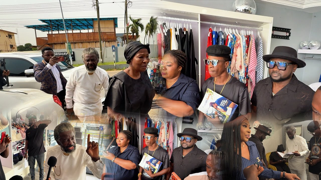 Kofi Nti & KK Fosu join Akosua Serwaa at Treandy Trends new shop opening Unveiling at Dzorwulu 