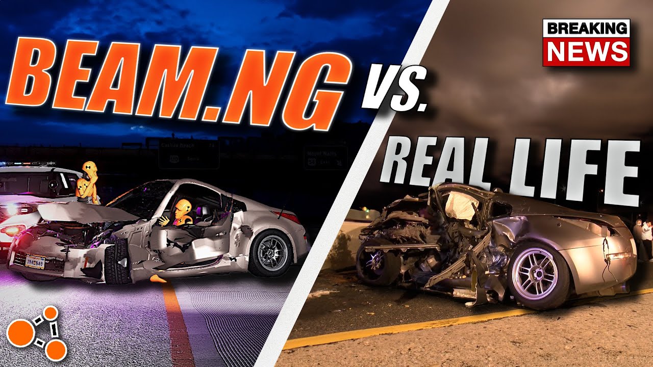 Реальные аварии в BeamNG Drive #3