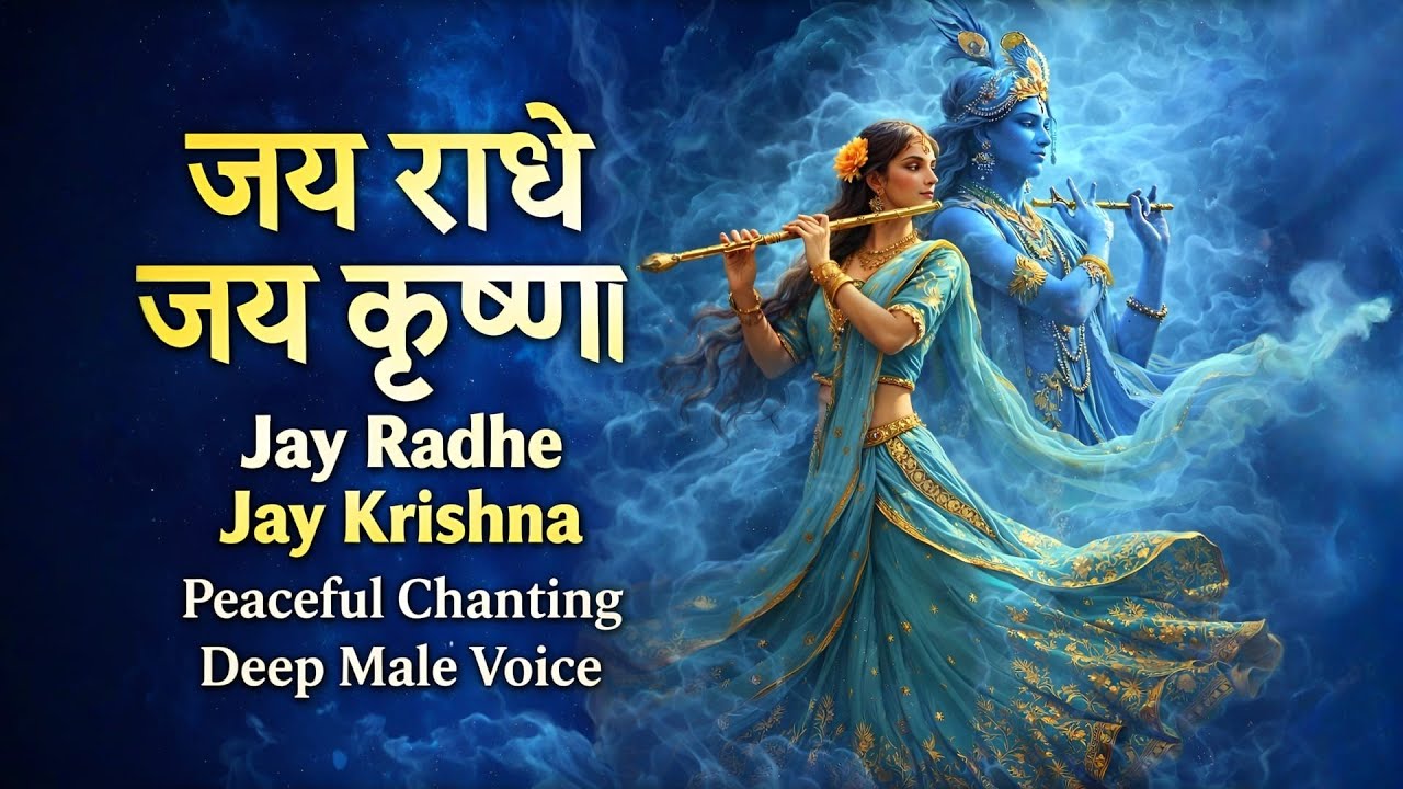 जय राधे जय कृष्णा | Jay Radhe Jay Krishna | Peaceful Chanting | Deep Male Voice Chanting