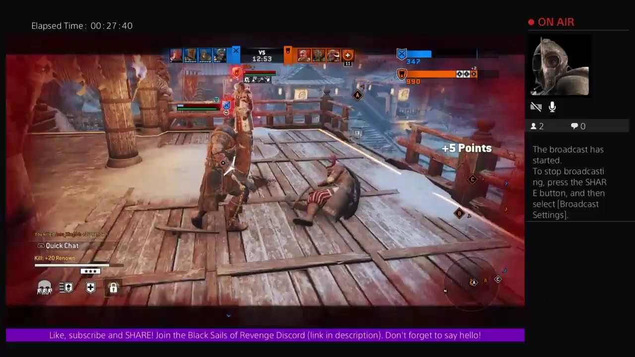 The Captain up early playing some For Honor